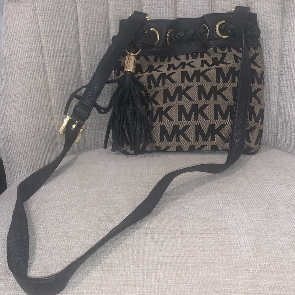 Black and Tan Crossbody Bag